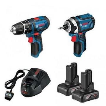 Bosch 12V GSB + 12V GDR  Impact Driver Drill Kit 2 x 4.0Ah in L-BOXX