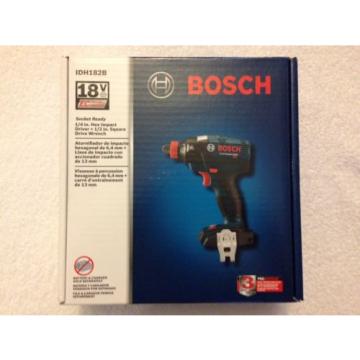 New Bosch 18V IDH182B Hex Brushless 1/4&#034; &amp; 1/2&#034; Socket Ready Impact Driver NIB