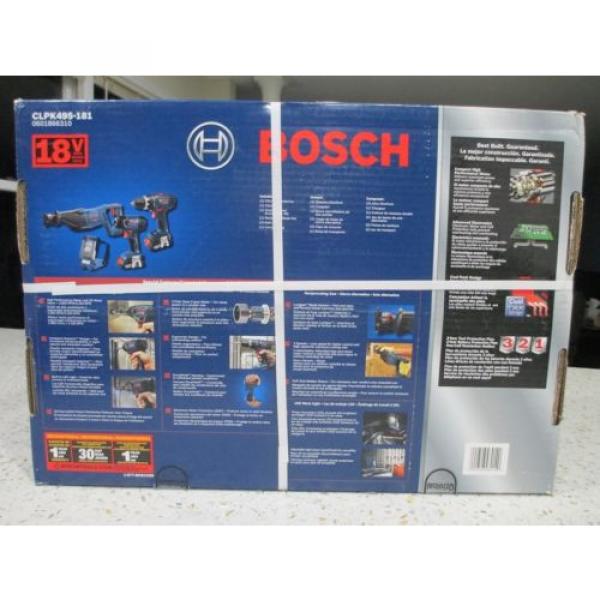 Bosch CLPK495-181 **** 4-Tool 18-Volt Lithium Ion Cordless Combo Kit #2 image