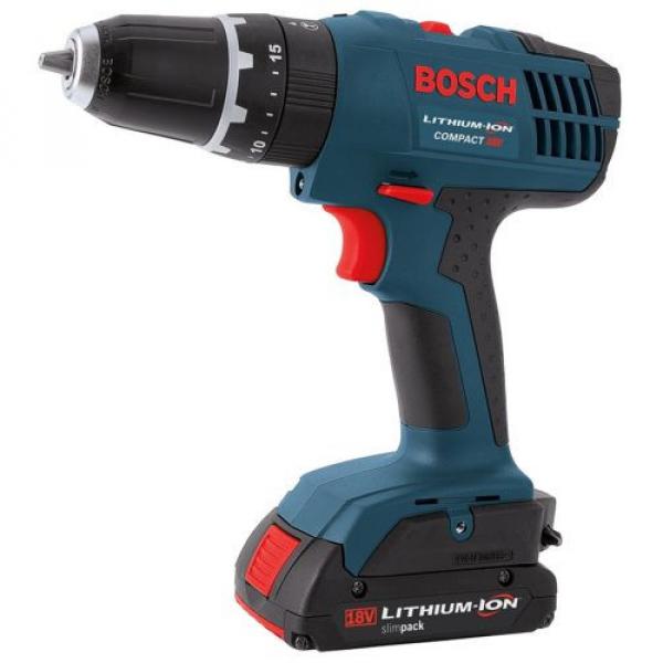 BOSCH HDB180-02 18-Volt Li-Ion 3/8&#034; 18V Cordless Hammer Drill Driver Kit #1 image