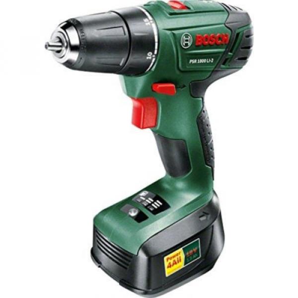 Bosch PSR 1800 LI-2 Cordless Lithium-Ion Drill Driver Featuring Syneon Chip, Ah #1 image