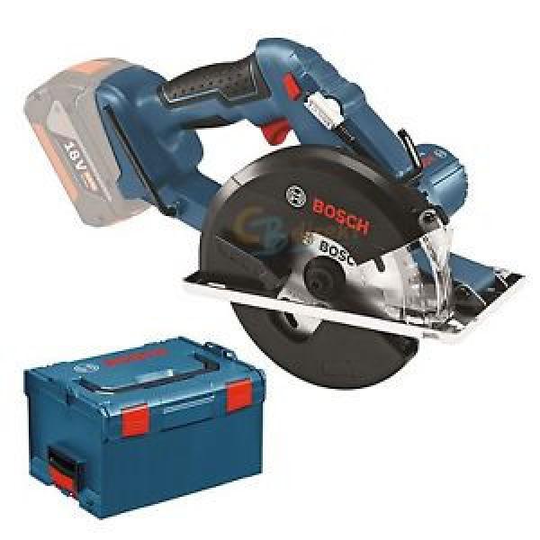 BOSCH 18V BATTERY METAL HANDHELD CIRCULAR SAW GKM 18 V-LI SOLO+L-BOXX 238 #1 image