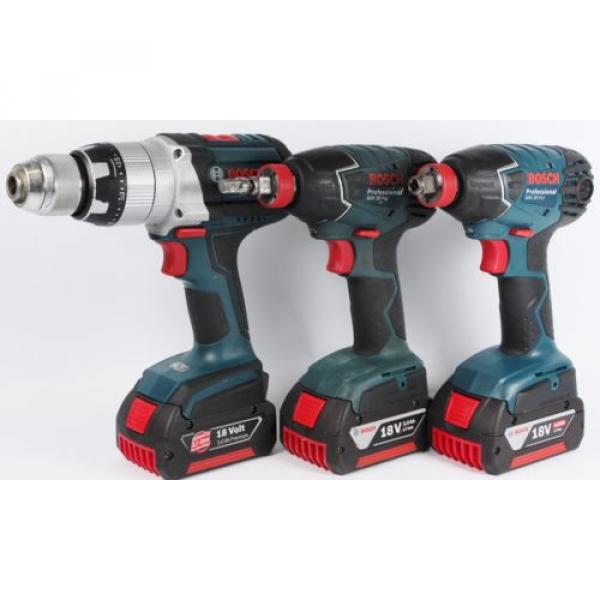 Bosch Drill Kit Drill and 2 x Impact Driver GSB 18 VE-2-LI GDX 18 V-LI #226319 #1 image