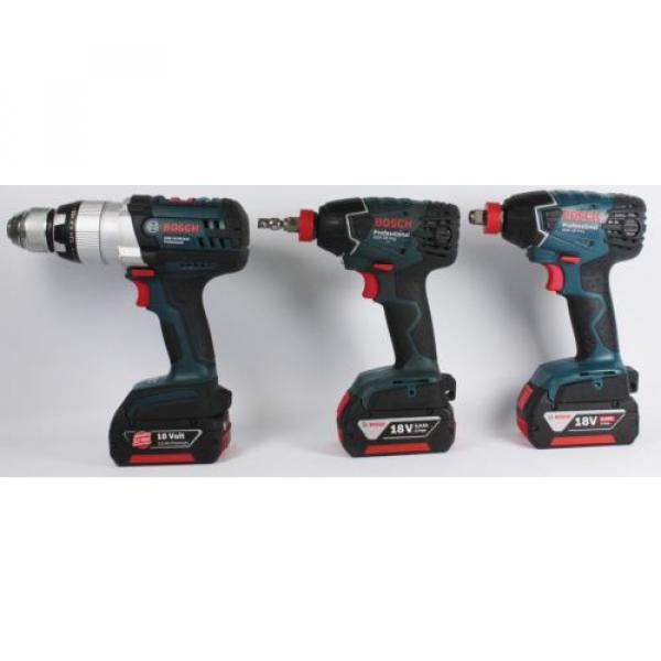 Bosch Drill Kit Drill and 2 x Impact Driver GSB 18 VE-2-LI GDX 18 V-LI #226319 #2 image